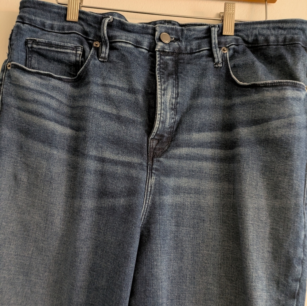 Good American Good Legs Cigarette Blue Jeans Size 18 - Picture 3 of 12